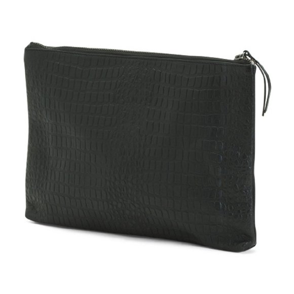 DAY & MOOD Croc Embossed Leather Bree Clutch - Picture 4 of 4